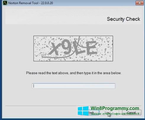 Скриншот программы Norton Removal Tool для Windows 8