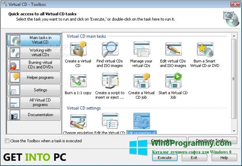 Скриншот программы Virtual CD для Windows 8