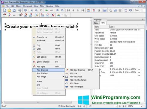 Скриншот программы Foxit Advanced PDF Editor для Windows 8