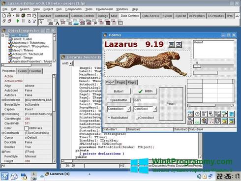 Скриншот программы Lazarus для Windows 8