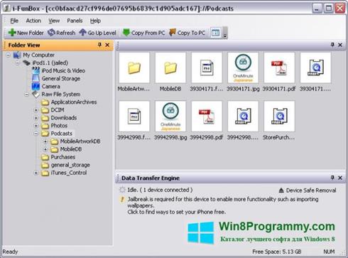 Скриншот программы iFunBox для Windows 8