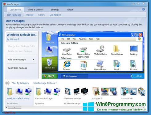 Скриншот программы IconPackager для Windows 8
