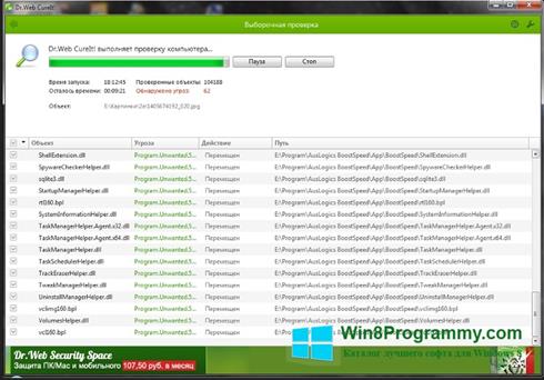 Скриншот программы Dr.Web для Windows 8