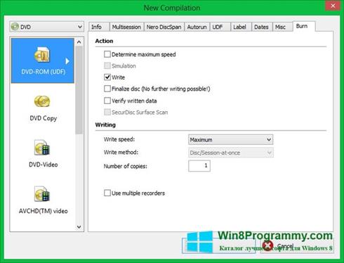 Скриншот программы Nero Image Drive для Windows 8