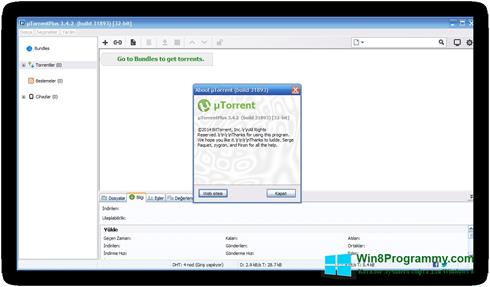Скриншот программы uTorrent Plus для Windows 8