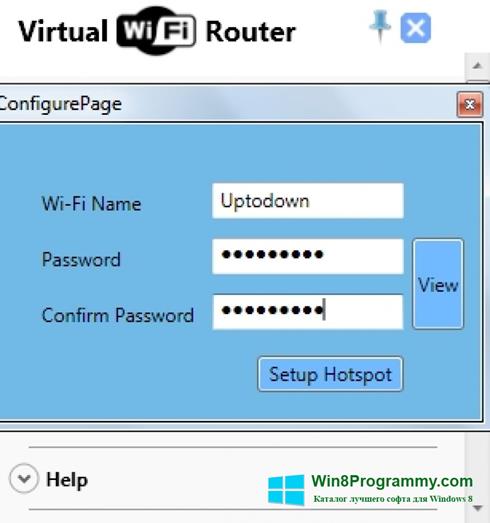 Скриншот программы Virtual WiFi Router для Windows 8