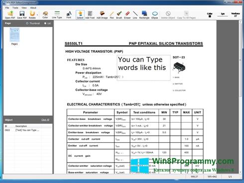 Скриншот программы PDF Editor для Windows 8