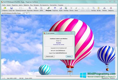 Скриншот программы FastStone Capture для Windows 8