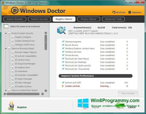 Скриншот программы Windows Doctor для Windows 8