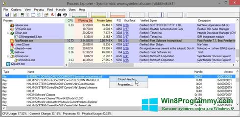 Скриншот программы Process Explorer для Windows 8