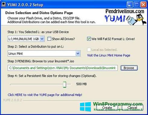 Скриншот программы YUMI для Windows 8