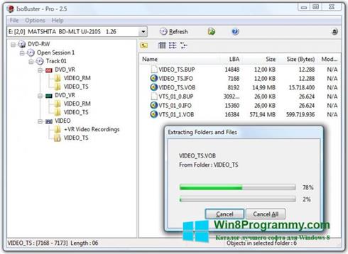 Скриншот программы IsoBuster для Windows 8