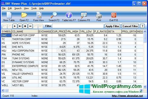 Скриншот программы DBF Viewer для Windows 8