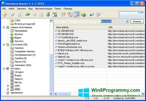 Скриншот программы Download Master для Windows 8